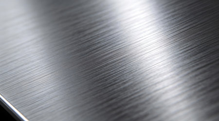 Featuring a sophisticated brushed finish in muted silver tones with subtle reflective highlights, this digital texture evokes a premium industrial vibe. Suitable for elevating designs in automotive, technology, and luxury goods sectors, including mockups, ads, and digital prototypes. High-fidelity seamless pattern ideal for professional creative use. . AI-generated digital illustration. AI-generated illustration.の素材