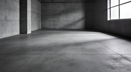 A creative digital illustration depicting Matte concrete surface in charcoal gray seamless texture, industrial soft lighting, urban and sturdy mood, professional creative art. This AI-generated artwork features unique visual elements suitable for various commercial and editorial applications. AI-generated illustration.の素材