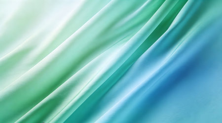 A creative digital illustration depicting Commercial digital art featuring abstract mint green to sky blue gradient background, diagonal flow, peaceful mood, velvety texture, high resolution illustration. This AI-generated artwork features unique visual elements suitable for various commercial and editorial applications. AI-generated illustration.の素材