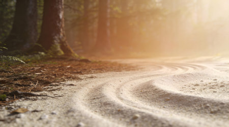 A creative digital illustration depicting Gentle earthy gradient in forest floor to light pumice, swirling subtle patterns, comforting stability, hazy earth light, creative commercial design. This AI-generated artwork features unique visual elements suitable for various commercial and editorial applications. AI-generated illustration.の素材