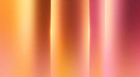 Elegant clean digital artwork with smooth vertical gradients blending warm amber into soft rose hues, accented by subtle inner glow for an inviting, warm mood. Ideal for commercial uses like branding graphics, promotional banners, website headers, luxury invitations, and modern packaging in design and marketing sectors. Versatile style enhances creative proje... AI-generated digital illustration. AI-generated illustration.の素材