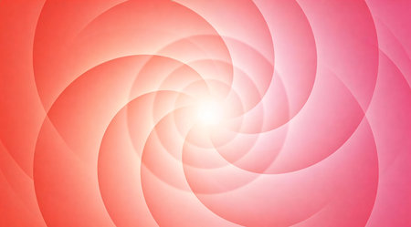 A creative digital illustration depicting Mellow abstract gradient in coral to blush pink, circular radial pattern, subtle inner glow, romantic feel, digital art creation, harmonious structure, high-end commercial graphic. This AI-generated artwork features unique visual elements suitable for various commercial and editorial applications. AI-generated illustration.の素材