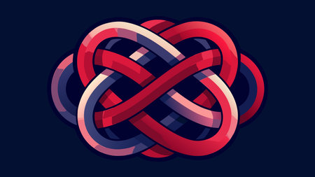 Sophisticated digital artwork blending intricate topological forms with luxurious satin sheen and...
