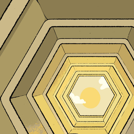 Pure minimalist style featuring smooth gradients and subtle inner glow effects to evoke a zen,...