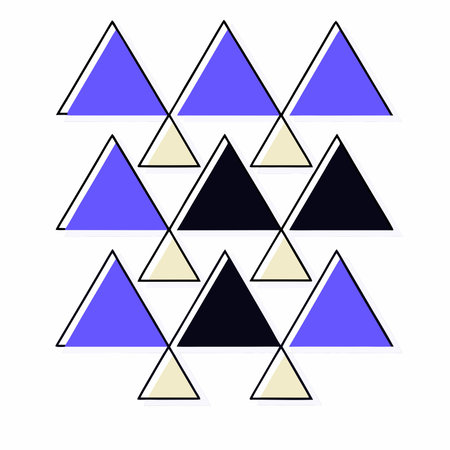 Elegant minimalist geometric digital artwork with symmetrical composition, metallic gold and deep...