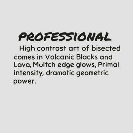 Intense high-contrast digital artwork capturing primal geometric power through bisected cones in...