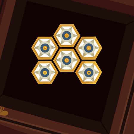 A creative digital illustration depicting Minimalist geometric background illustration with hexagons...