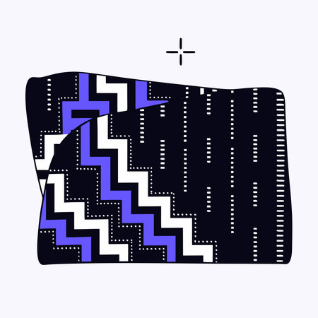 A creative digital illustration depicting Pixel art texture of woven fabric in earthy browns and...