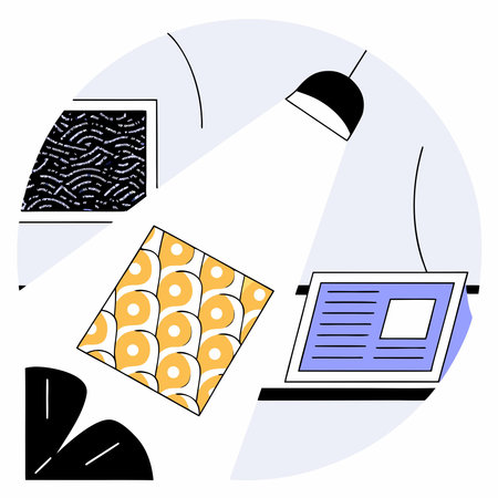 A creative digital illustration depicting Dynamic abstract illustration featuring fractured crystal...