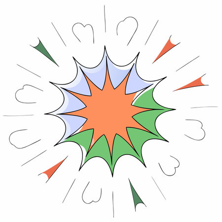 A creative digital illustration depicting Pop art style bold sunflower illustration with thick black...
