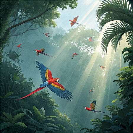 Energetic digital artwork with vivid colors, fluid motion, and dynamic compositions evoking a...