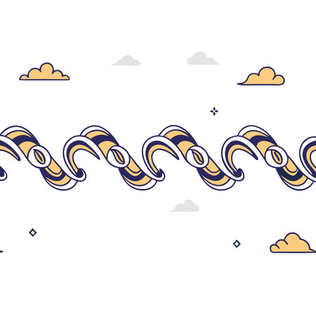 Captivating digital artwork with fluid swirling motifs in vivid blues and purples, featuring ...