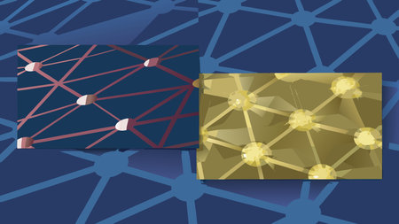 Sophisticated graphic design showcasing metallic foil effects in a navy blue palette, creating an...