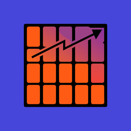 Sleek flat vector design in minimalist style, conveying motivational professionalism via clean grid...