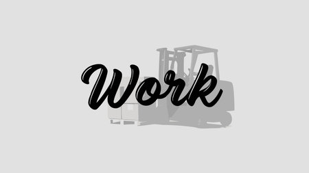 Dynamic action-oriented illustration in efficient logistics style, employing side composition with...