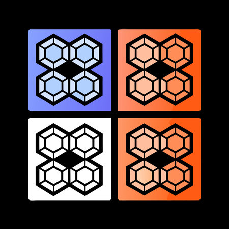 Sleek minimalist vector artwork with precise geometric precision and a sophisticated monochromatic...