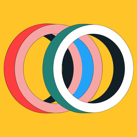 Dynamic abstract design with rainbow gradients and prismatic refractions, capturing unity and...