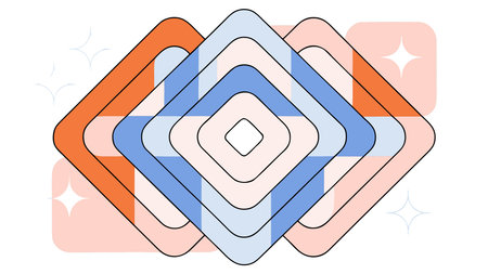 Minimalist contemporary digital art with layered geometric compositions in teal and gold, subtle...