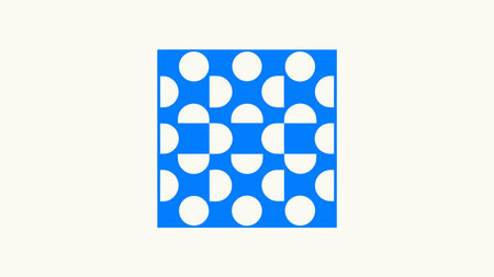 Mid-century modern digital pattern capturing playful vintage mood through  repeating tile...