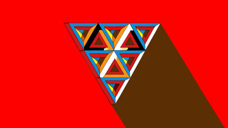 Energetic modern vector graphic in futuristic style with asymmetrical composition, dynamic overlaps,...