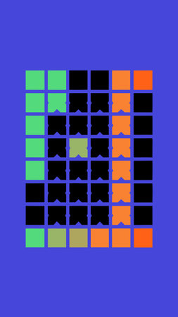 Dynamic digital pixel art style with grid-based geometric patterns and emissive neon glows, creating...