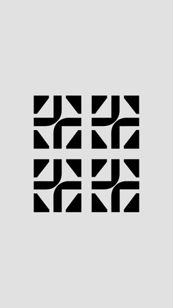 Contemporary flat design artwork with grid-based modular geometric elements in soothing pastel tones...