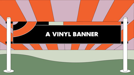 Dynamic promotional design showcasing bold sans-serif typography, fabric folds, and outdoor sunlight...