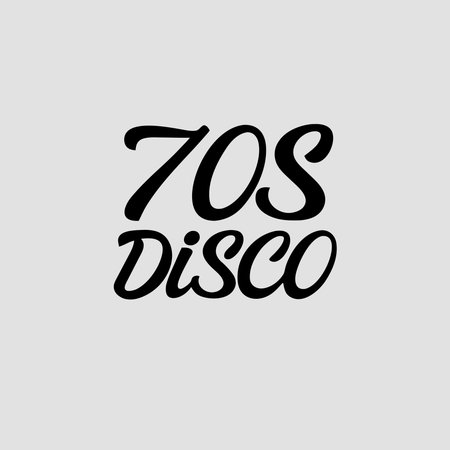 Groovy illustrative style evoking 70s disco era with dynamic wavy layouts and vintage spotlight...