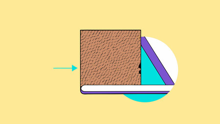 A creative digital illustration depicting Detailed leather texture in rich cognac brown, embossed...