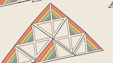 Futuristic digital artwork featuring iridescent prismatic effects and geometric crystal structures...