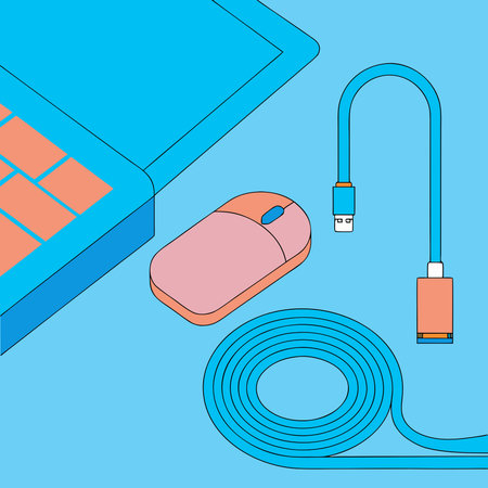 Sleek digital rendering in cool blue tones highlighting a modern, organized tech composition with...