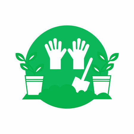 Professional digital artwork blending gardening motifs in earthy green tones under soft filtered light, evoking growth and natural serenity. Ideal for use in nursery promotions, gardening blogs, home decor prints, and horticulture educational content. The clustered composition appeals to landscapers, gardeners, and eco-brands seeking vibrant, organ. AI-generated vector illustration. AI-generated illustration.のイラスト素材