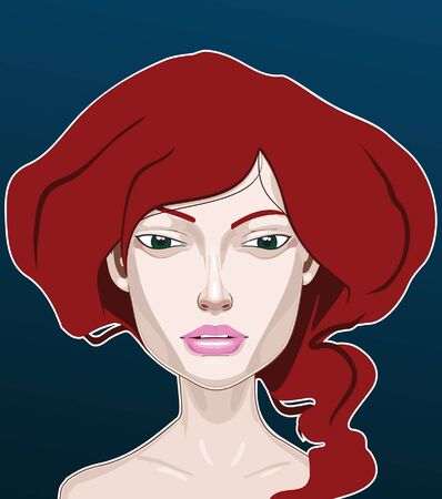 Redhair girlのイラスト素材