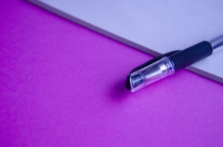 Colorful paper and pen for signingの写真素材