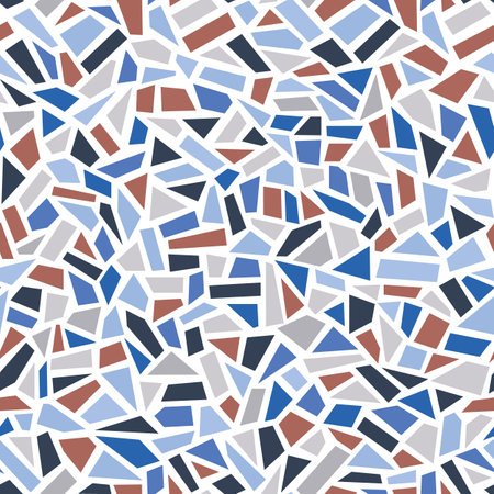 Seamless vector pattern. Trendy clay broken vessel mosaic, tiles.のイラスト素材