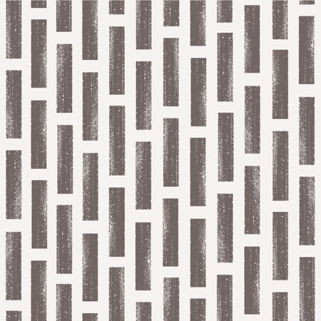Modern stylish ink textured vertical strokes. Freehand brush lines vector seamless pattern.のイラスト素材