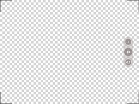 Photo camera frame viewfinder template. Vector illustration with zoom buttons.のイラスト素材