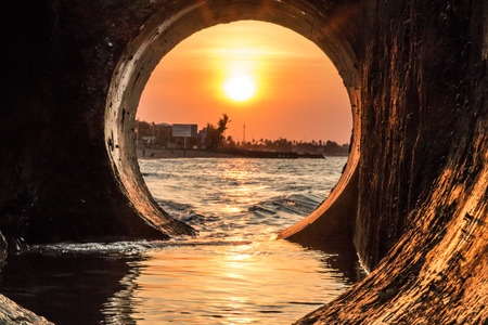 Waste Pipe Dili Timor-Lesteの写真素材