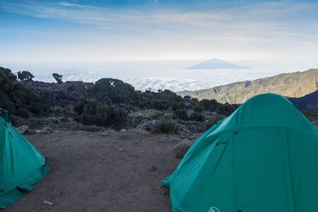 Kilimanjaro Shira campの写真素材