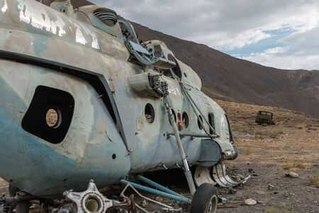 helicopter - panjshir valley afghanistanの写真素材