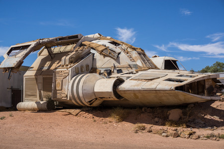 Spaceship in the desert, Coober Pedy, Australiaの写真素材