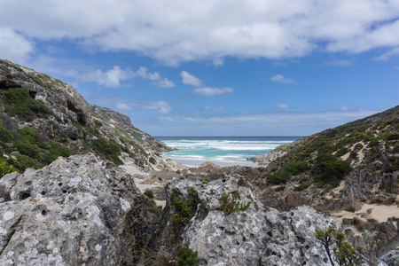 rocks of vivonne bay kangaroo island landscapeの写真素材