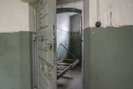 Indoor view of old deserted building.の写真素材
