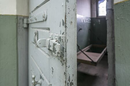 Ancient prison cells in at old jailの写真素材
