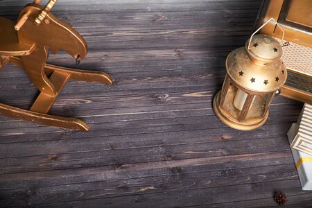 new years still life with candles frameの写真素材