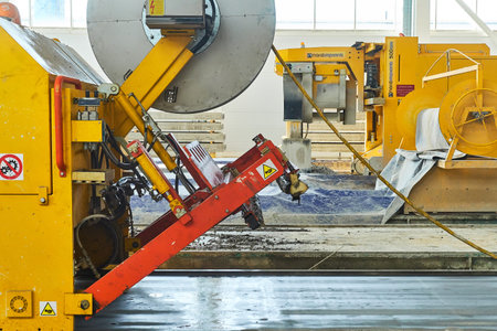 Manufacturing concrete slabs. reinforced concrete production