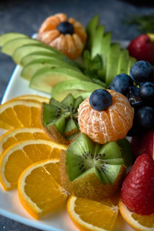 fruit platter on table