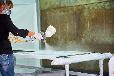 painting the door, the production of metal doors