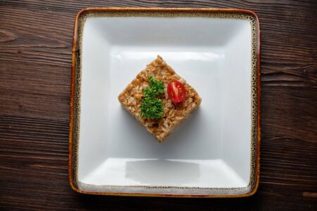 Risotto with brown rice. catering menuの写真素材