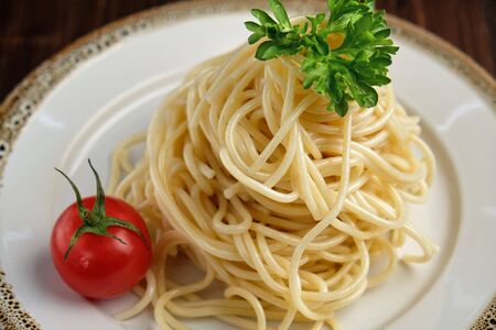 Spaghetti. catering menuの写真素材